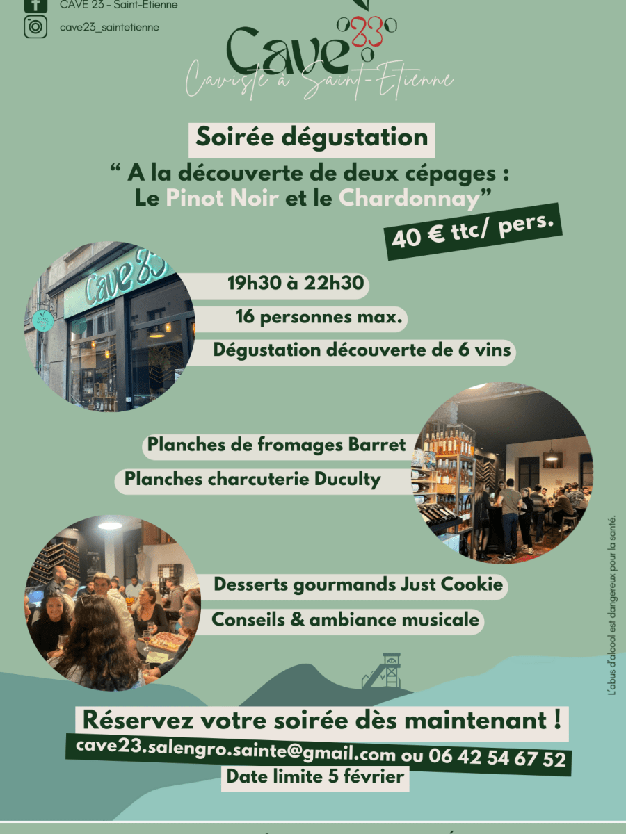 Jeudi 12 février 2026 : soirée dégustation à la Cave&nbsp;23