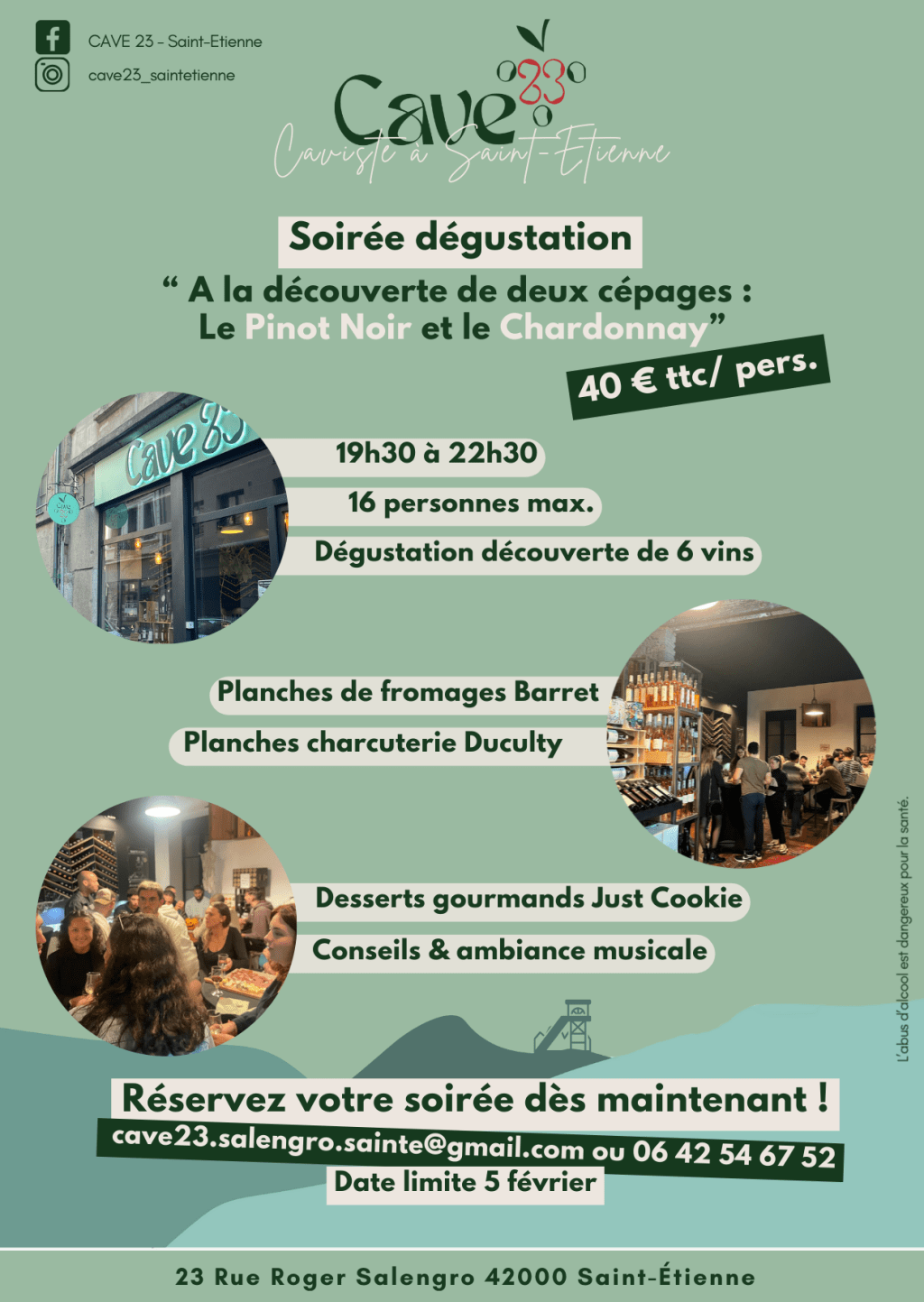 Jeudi 12 février 2026 : soirée dégustation à la Cave 23